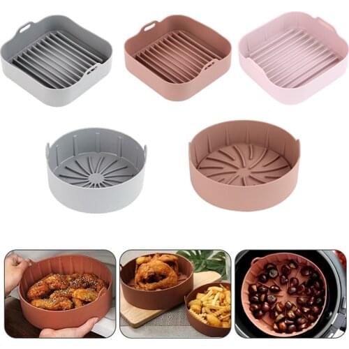 NEW Air Fryer Silicone Pot Grill Pan Multifunctional Silicone Mat Instant Pot Fitting Heat Pad Fried Chicken Baking Pan
