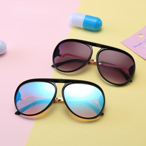 2019 NEW Cute Small Pilot Frame Sunglasses Children Kids Reflective Lens Mirror Fashion Child Boys Girls Sun Glasses Oculos N313