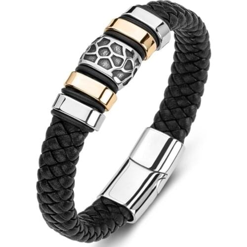 MenNew Trend Bag Retro Domineering Leather Bracelet Jewelry