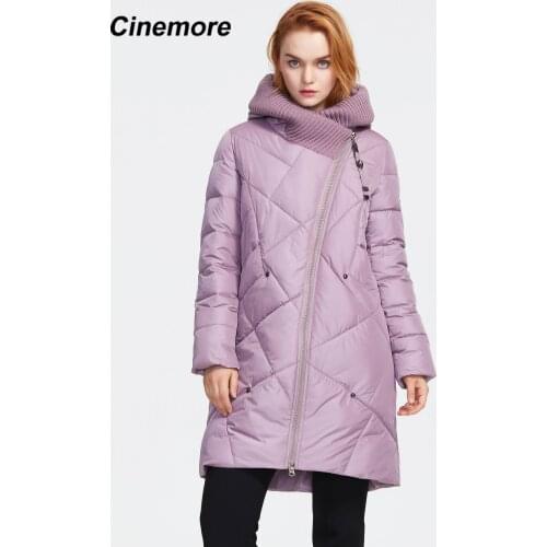 CINEMORE 2020 Winter new arrival winter coat women with thick cotton long fashion down jacket woman hooded oversized zipper