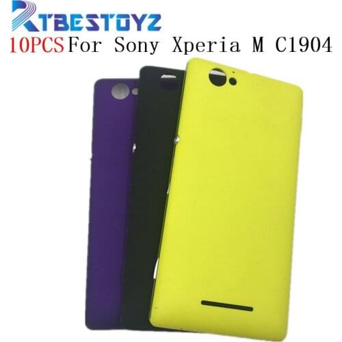 RTBESTOYZ 10PCS For Sony Xperia M C1904 C1905 C2004 C2005 Housing Battery Cover Door Rear Cover Chassis Frame Back Cover
