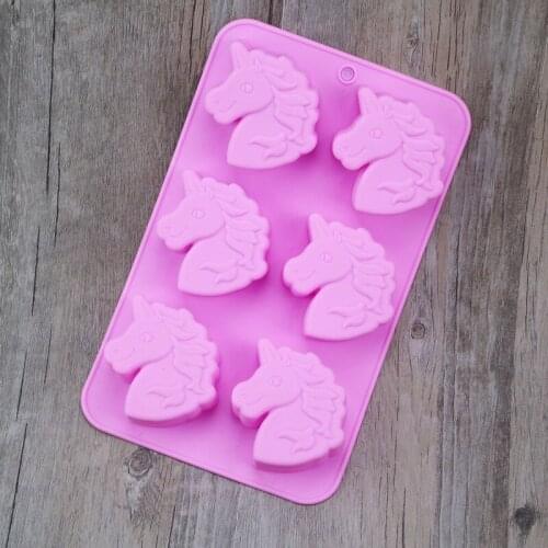 Unicorn Silicone Cake Mould Horse Shape Pizza Decorating Mold DIY Fondant Baking Tool Handmade Clay Crafts