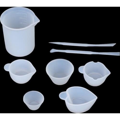 1Pcs Silicone Measuring Cup Split Cup Resin Mould Handmade DIY Jewelry Making Tool Epoxy Resin Cup