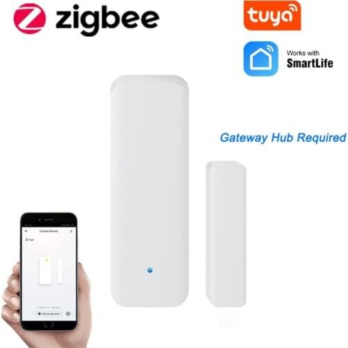 Tuya Zigbee Smart Door Window Sensor Smart Home Magnetic Smart Door Sensor Alarm Home Security System Alert Smart Life Control