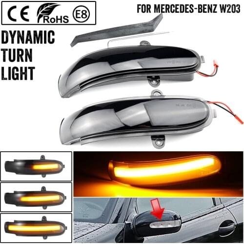 LED Dynamic Turn Signal Blinker For Mercedes Benz C Class W203 S203 CL203 2001-2007 Side Mirror Indicator Sequential Light