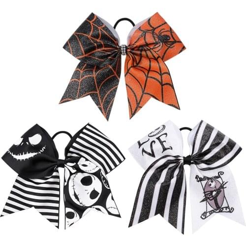 Halloween Decoration Hair Bows For Kids Girls Printed Grosgrain Ribbon Hair Clip Hairgrips Hair Accessories opaska do wlosow