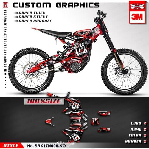 KUNGFU GRAPHICS Custom Vinyl Stickers Off-road Decal Vinyl Wrap for Sur-Ron Light Bee X/S Electric Bike (Style no. SRX17N006-KO)