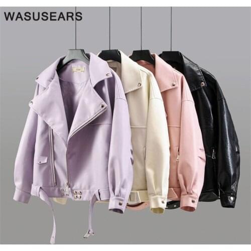 Женские зимние кожаные куртки Wasusears China At AliExpress