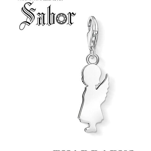 Angel Girl Triangle Charm European Style Jewelry DIY Classic Gift Silver color plated Fit Bracelet Super Deals thomas