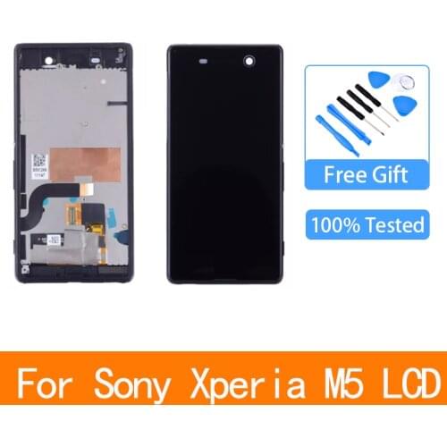 5.0" For SONY XPERIA M5 LCD Display Touch Screen Digitizer with Frame E5603 E5606 E5653 E5633 For Sony M5 Display LCD Screen