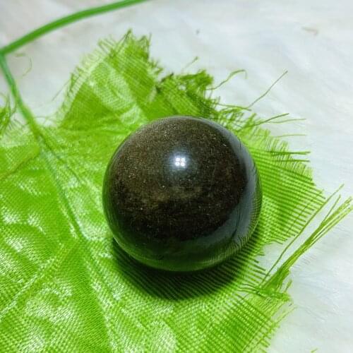 Golden obsidian sphere 2308