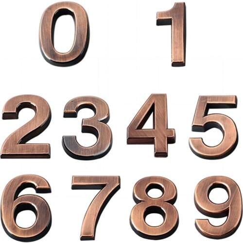 0-9 Modern House Door Plaque Address Digit Number Digit Plate Sign Decoration