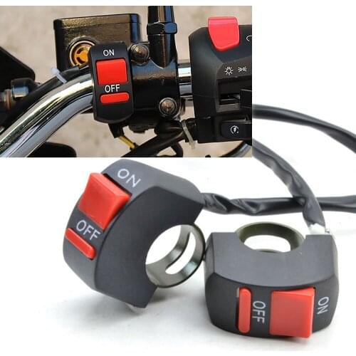 1PCS Motorcycle Handlebar Flameout Switch Moto Light Switch Moto Motor ATV Signal Lamp ON/OFF Buttonfor Motorcycle Accessories