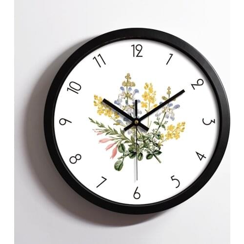 12 inch Home Decor Fashion Creative Silent Stainless Steel Living Room Wall Clock Quartz Clock Christmas Decor