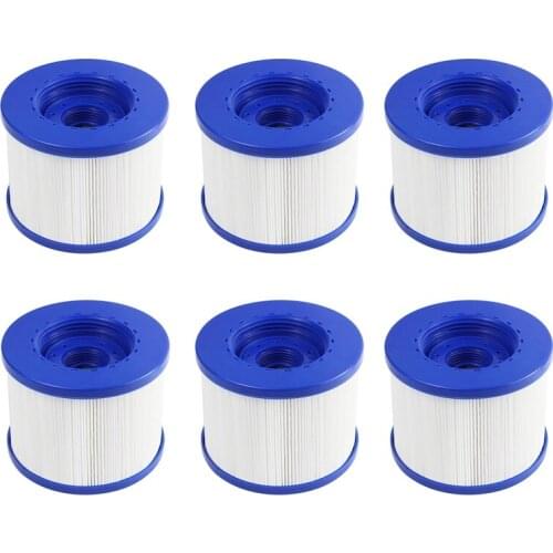 6 Pack 4 Filters for Club Spa Hot Tubs, Inflatable Spa Jacuzzi Hot Spring Pool Filters Swimming Pools and Spas Accessory