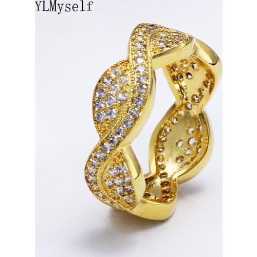 2021 Promotions! Womens Circle Ring with Full Stunning Cubic Zirconia Elegant Fashion Jewelry Factory Wholesale