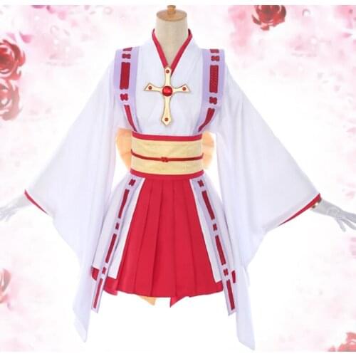Anime! Kamikaze Kaitou Jeanne Kusakabi Maron Angel Lolita Dress Furisode japanese Kimono Uniform cosplay costume outfit