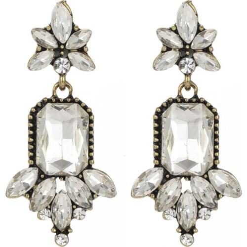 Hot Elegance Womens fashion Multi Crystal earrings New arrival with gems Drop/Dangle crystal earring for women girls E824