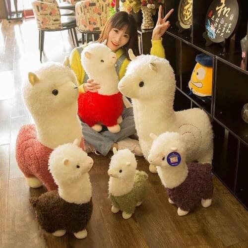Cute 28cm Cartoon Alpaca Plush Doll Toy Fabric Sheep Soft Stuffed Animal Plush Llama Yamma Birthday Gift for Baby Kid Children