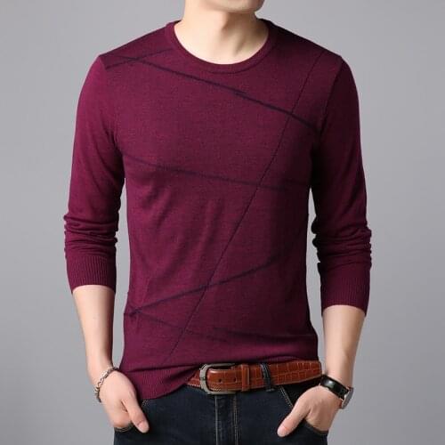 Male long sleeve tripes sweater pullover autumn & spring mens o-neck thin sweater jumpers