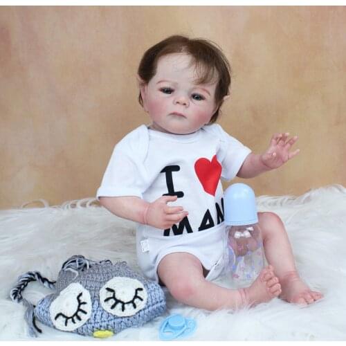 50 CM 3D Skin Visible Veins Soft Silicone Reborn Baby Elf Fred Doll Toy For Girl Cloth Body Bebe Boneca Lifelike Play House Toy