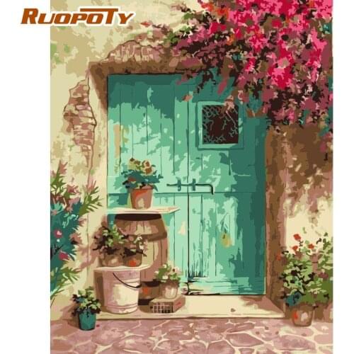 RUOPOTY Painting By Numbers Kits For Adult Children Landscape Oil Picture By Number Hand Painted Modern Home Wall Decoration