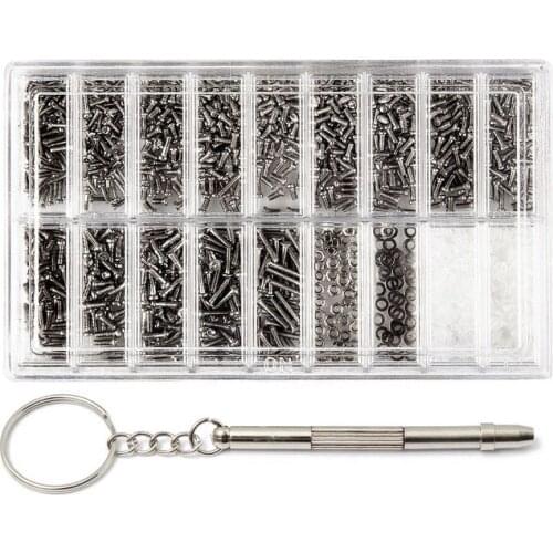 1set Micro-Screws Tool Set for Eyeglass Sunglass Spectacles Watch Screws Mini Screws Nail Nut Assortment Kit Repair T