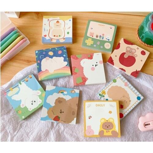 Lovely bear message memo sticker N times sticker notebook for students DIY diary decoration pape