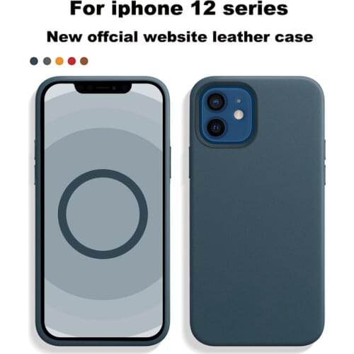 Official Leather Case For iPhone 12 Pro Max Case Magnetic Luxury 1:1 Animation Wireless Charge Cover For iPhone 12 Mini 12Pro