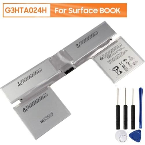 Replacement Battery G3HTA024H For Microsoft Surface BOOK Genuine Rechargeable Battery 6800mAh With Free Tools