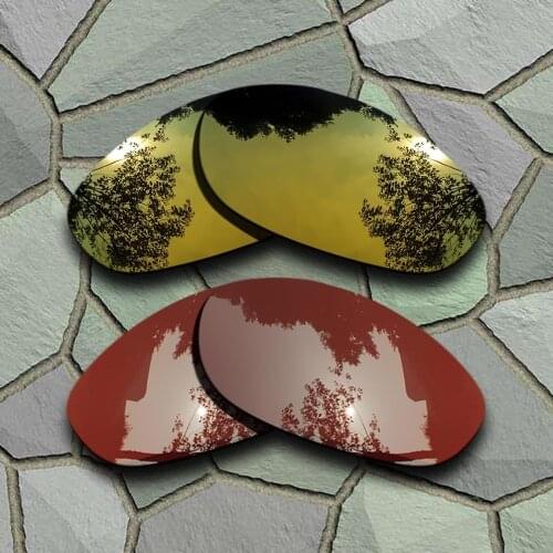 Yellow Golden&Bronze Brown Sunglasses Polarized Replacement Lenses for Oakley Monster Dog