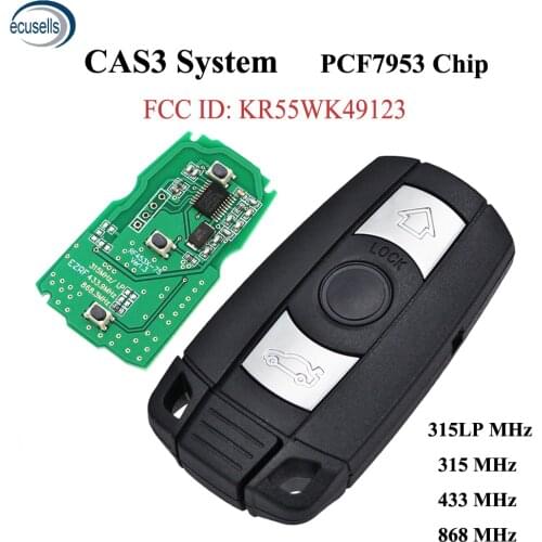 SALE ! 3 Button Smart Remote Key for BMW 1 3 5 6 Series X1 X5 X6 Z4 315/434/868/315LP MHZ CAS3 System With ID7944 Chip
