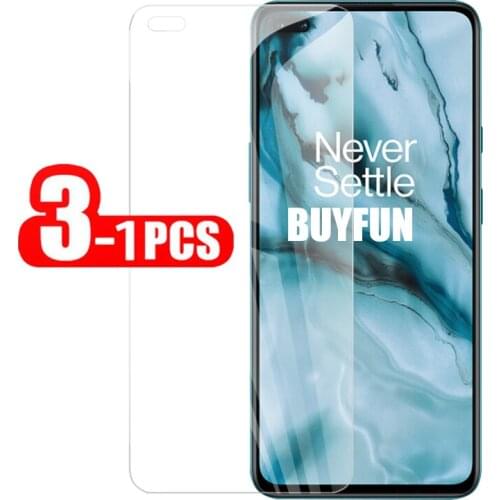 1-3PCS Safety Glass For OnePlus Nord 6.44 inches Phone Screen Protector On the For OnePlus Nord Protective Glass Protection HD