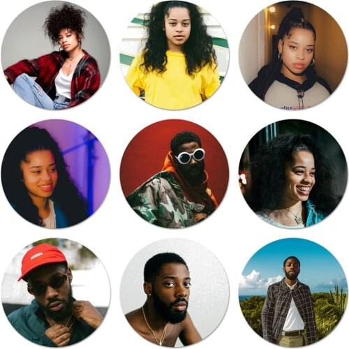 58mm Ella Mai Brent Faiyaz Icons Pins Badge Decoration Brooches Metal Badges For Clothes Backpack Decoration