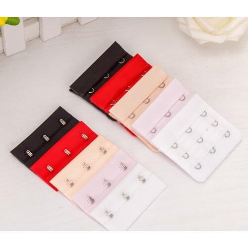 1 Pair 3 Rows* 3 Buckles Hasp +1 Hook Stainless Steel Bra Extenders Bra Underwear Extension Buckle Women Intimates Accessories