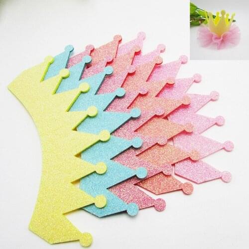 4PCS Big Crown Ball Padded Appliques For clothes DIY Baby Hair Clip Headwear Decor Ornament Accessories