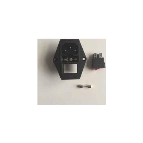 AC rocker switch power inlet socket w/ fuse