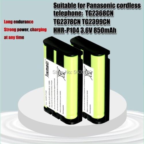 3.6V 850mah Home Phone Battery For Panasonic HHR-P104 HHR-P104A/1B HHRP104 Type 29 3*AAA NiMH 3.6V Rechargeable Battery