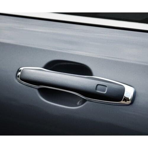 Car Styling Outer Door Handle Frame Trim Strips For Volvo XC60 S90 V90 CC Exterior Doorknob Decoration Cover Stickers