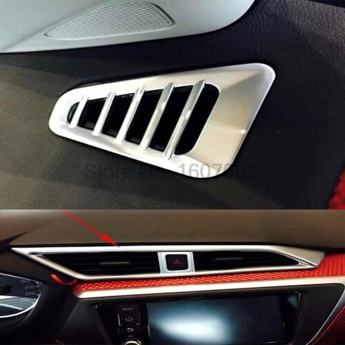 For Nissan Lannia 2016 3pcs Chrome Car Interior Air Condition AC Vents Outlet Frame Cover Molding Trim Protective Decorative