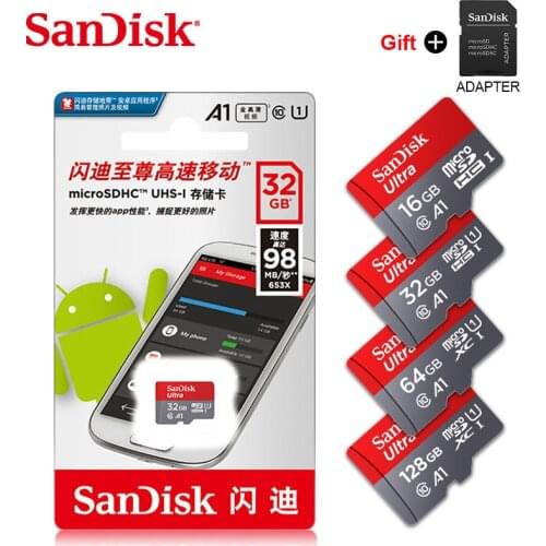 SanDisk Micro SD Card 256GB 128GB 64GB 32GB 16GB TF card usb flash memory card 98mb/s microsd Class10 Flash cards for Phone