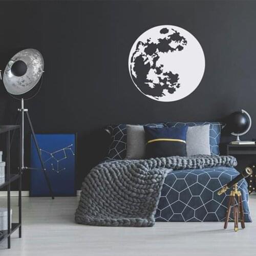 Large Golden Moon Wall Stickers Vinyl Decal For Kids Room Decor Sticker For Wall Baby Room Moon Wall Decals Wallpaper Mural