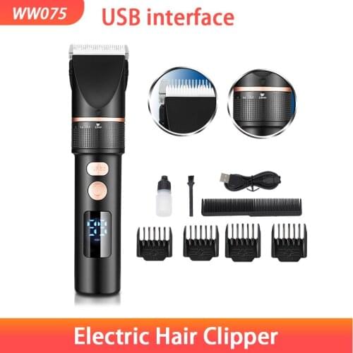 Electric Hair Clipper Contour Fine Cut Hairdresser Hair Clipper Household Adult Three-speed Adjustable USB Charging 5V