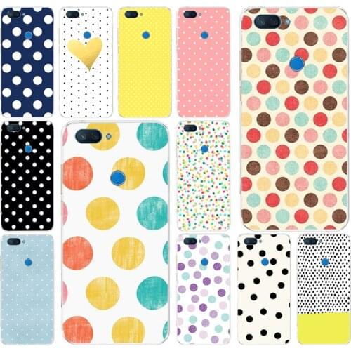 268FG Polka Dots Soft Silicone Tpu Cover phone Case for xiaomi redmi mi 8 A1 A2 lite