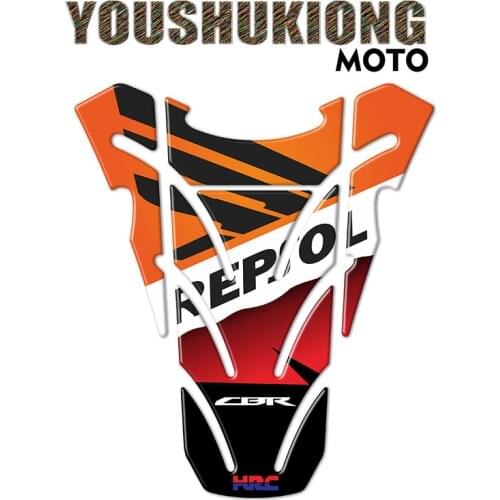 Motorcycle Chrome CBR HRC Decal Fuel Tank Cap Cover Sticker Pad For CBR600RR CBR1000RR REPSOL CBR900 CBR929 CBR954 CBR250