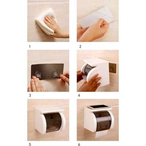 Wall Mounted Waterproof Paper Holder Bathroom Paper Roll Holder