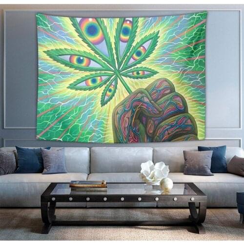 Luxury Fashion Tapestry Polyester Fabric Eyes Weed Wall Hanging