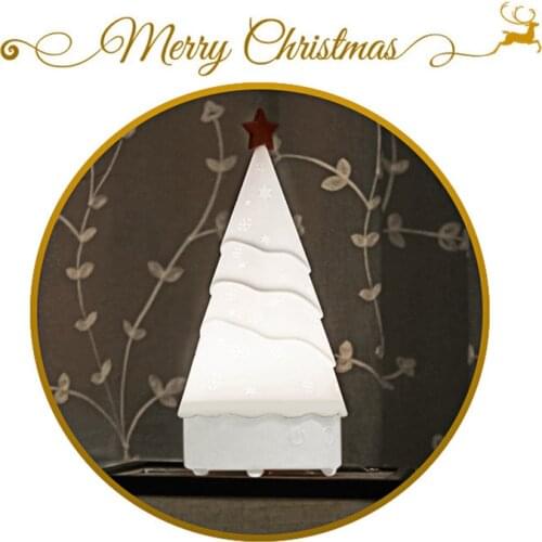 Christmas Tree Night Light 1200mAH Creative Music Nightlight Silicone Colorful Night Lamp For Children Bedroom Christmas Gift