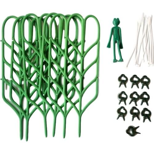Garden Trellis Climbing Plants Plastic Trellis Stackable Leaf Shape Mini Climbing Plant Stakes Flower Pot Support For Indoor