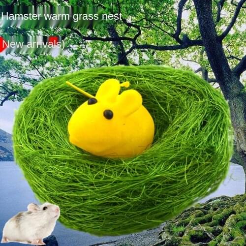 Straw Nest Small Pet Hamster Pad Winter Thickened Warm Cotton Nest Dry Thatch Sleeping Golden Bear Cub Rest Bag
